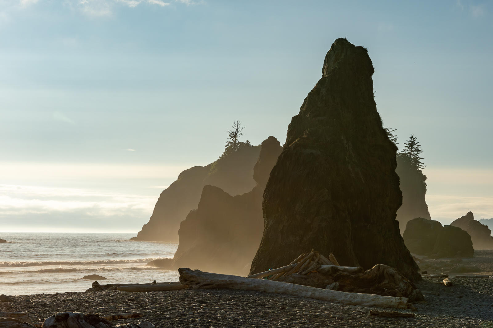 Rock formations at Ruby Beach